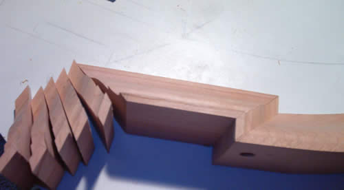 Picture of crown molding returns.